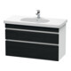 Duravit Waschtischunterschrank DuraStyle 100x45,3cm, Ei sw/we ma, 2 SchKa., wandhängend-1
