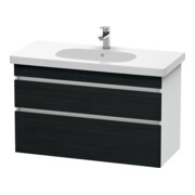 Duravit Waschtischunterschrank DuraStyle 100x45,3cm, Ei sw/we ma, 2 SchKa., wandhängend