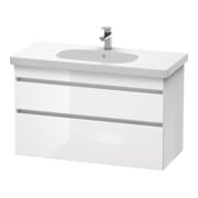 Duravit Waschtischunterschrank DuraStyle 100x45,3cm, Ei sw/we ma, 2 SchKa., wandhängend-2