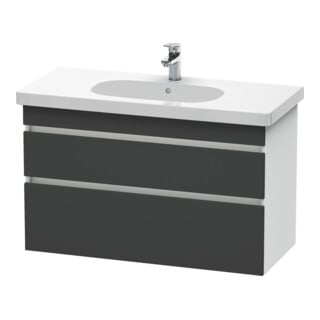 Duravit Waschtischunterschrank DuraStyle 100x45,3cm, gra m/we ma, 2 SchKa., wandhängend