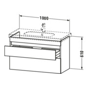 Duravit Waschtischunterschrank DuraStyle 100x45,3cm, graph ma, 2 SchKa., wandhängend-4