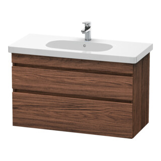 Duravit Waschtischunterschrank DuraStyle 100x45,3cm, Nussb dkl., 2 SchKa., wandhängend