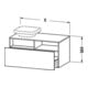 Duravit Waschtischunterschrank DuraStyle 100x45,3cm, w m/bas ma, 2 SchKa., wandhängend