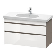 Duravit Waschtischunterschrank DuraStyle 100x45,3cm, we. hg/b ma, 2 SchKa., wandhängend