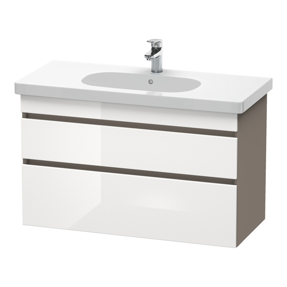 Duravit Waschtischunterschrank DuraStyle 100x45,3cm, we. hg/b ma, 2 SchKa., wandhängend