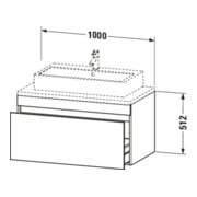 Duravit Waschtischunterschrank DuraStyle 100x54,8cm, betg/ba ma, f Kons, 1 Ausz.-4