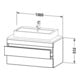 Duravit Waschtischunterschrank DuraStyle 100x54,8cm, E na/we ma, f Kons, 2 SchKa.