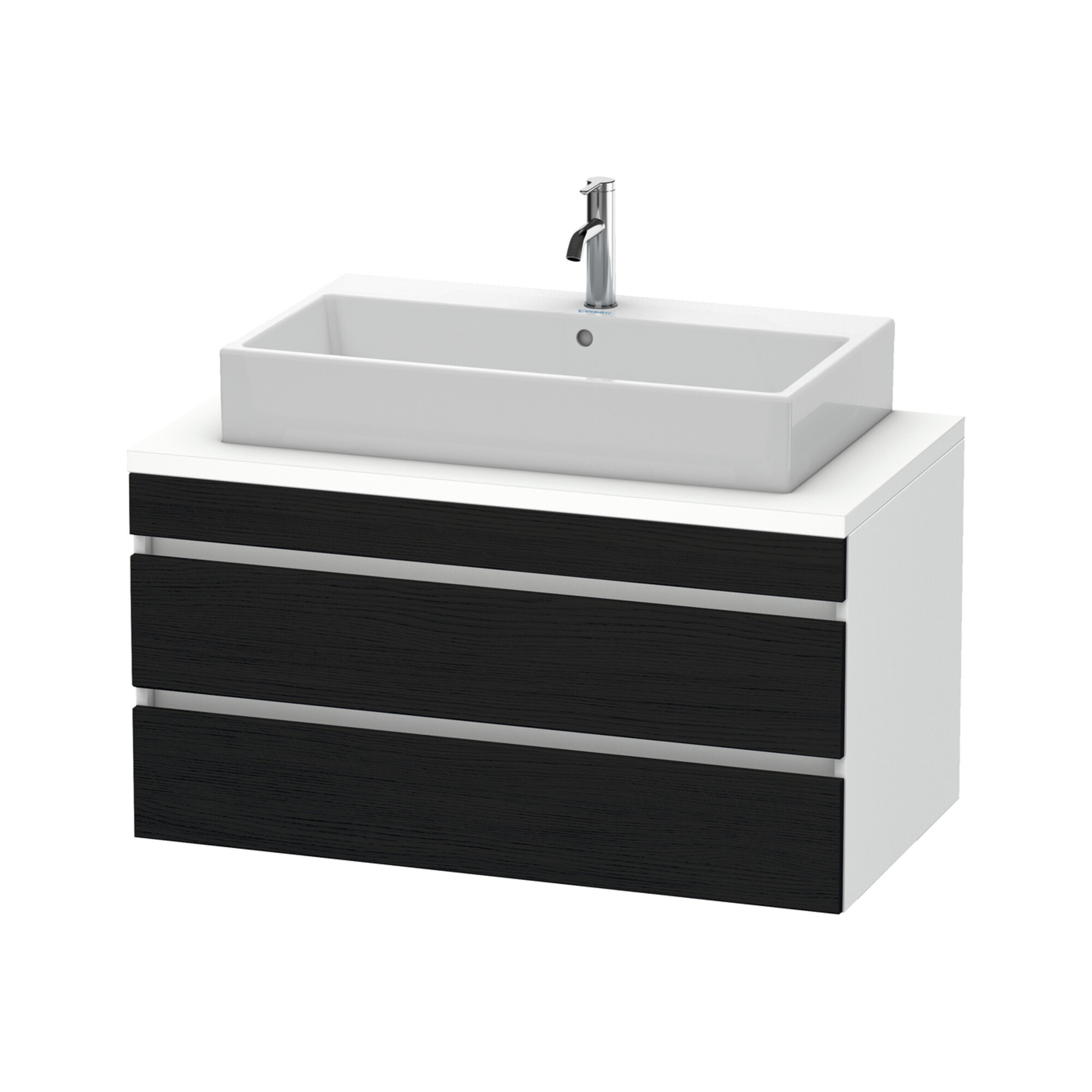 Duravit Waschtischunterschrank DuraStyle 100x54,8cm, E sw/we ma, f Kons, 2 SchKa.