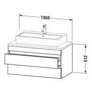 Duravit Waschtischunterschrank DuraStyle 100x54,8cm, graph ma, f Kons, 2 SchKa.-4