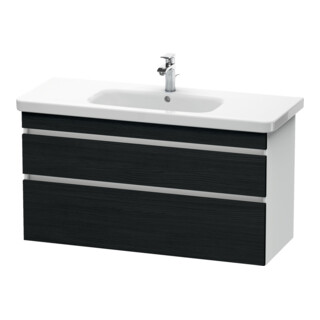 Duravit Waschtischunterschrank DuraStyle 113x44,8cm, Ei sw/we ma, 2 SchKa., wandhängend