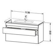Duravit Waschtischunterschrank DuraStyle 113x44,8cm, w m/bas ma, 2 SchKa., wandhängend-4