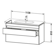 Duravit Waschtischunterschrank DuraStyle 113x44,8cm, we. hg/b ma, 2 SchKa., wandhängend-4