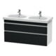 Duravit Waschtischunterschrank DuraStyle 115x45,3cm, Ei sw/we ma, 2 SchKa., wandhängend-1