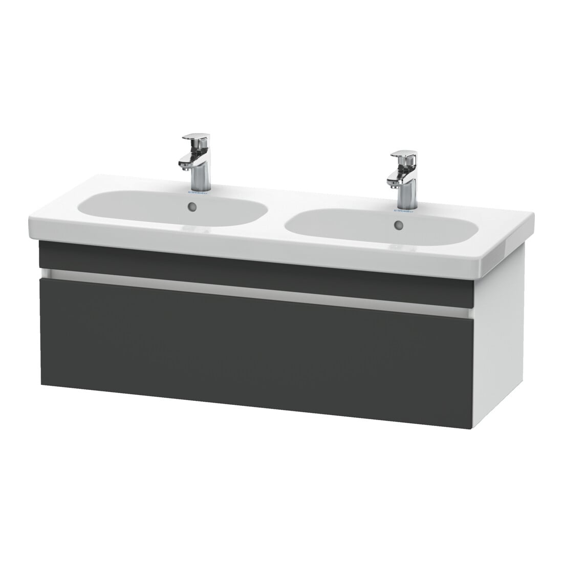 Duravit Waschtischunterschrank DuraStyle 115x45,3cm, gra m/we ma, 1 Ausz., wandhängend