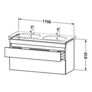 Duravit Waschtischunterschrank DuraStyle 115x45,3cm, graph ma, 2 SchKa., wandhängend-4