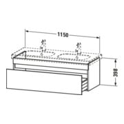 Duravit Waschtischunterschrank DuraStyle 115x45,3cm, N nat/b ma, 1 Ausz., wandhängend-5