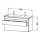Duravit Waschtischunterschrank DuraStyle 115x45,3cm, Nussb Nat, 2 SchKa., wandhängend