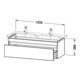 Duravit Waschtischunterschrank DuraStyle 123x44,8x39,8cm, 1 A, B l/r, E sw/Bas ma