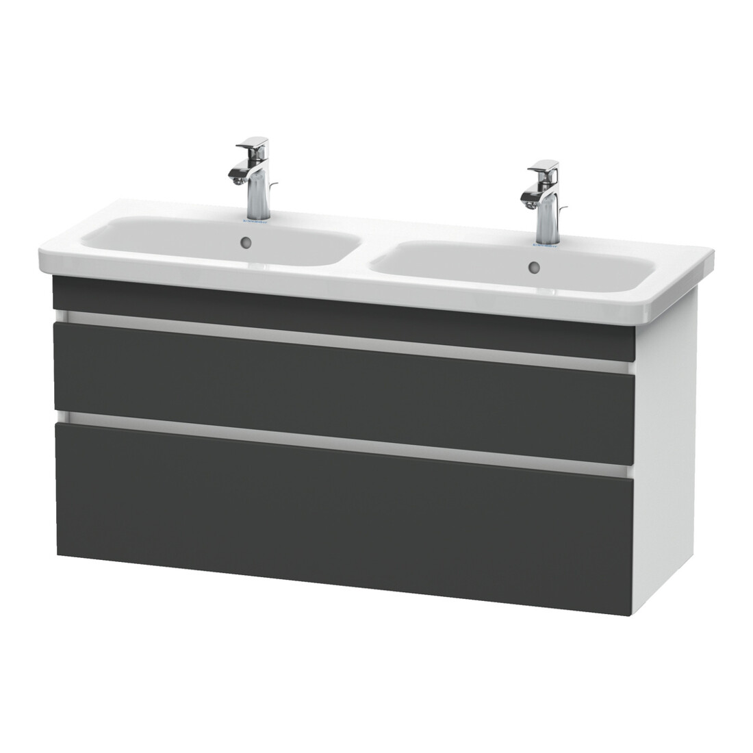 Duravit Waschtischunterschrank DuraStyle 123x44,8x61cm, 2 A, B l/r, gra m/we ma