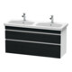 Duravit Waschtischunterschrank DuraStyle 123x44,8x61cm, 2 A, B li/re, Ei sw/we ma-1