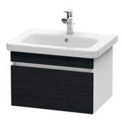 Duravit Waschtischunterschrank DuraStyle 58x44,8cm, Ei sw/we ma, 1 Ausz., wandhängend