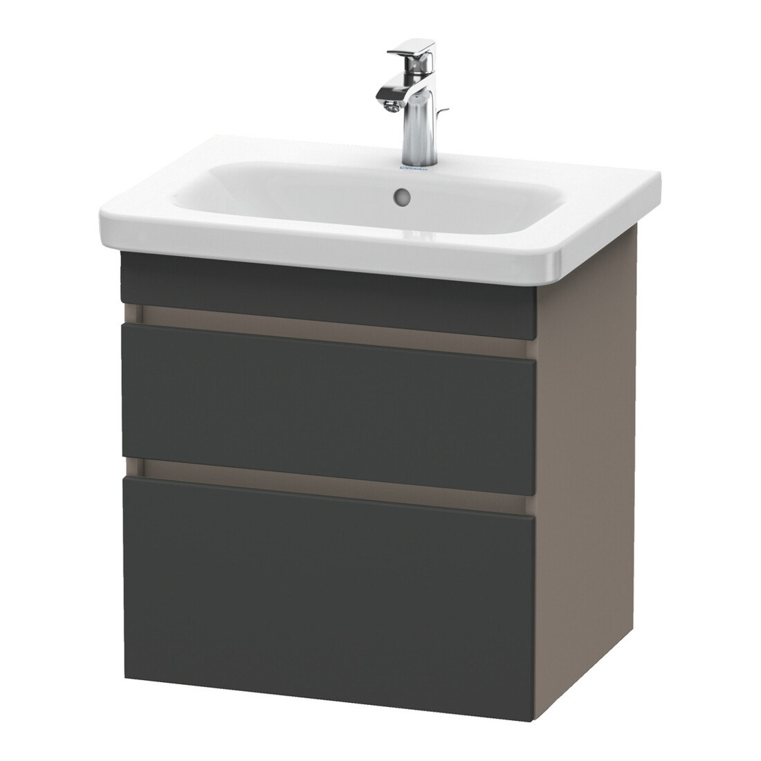 Duravit Waschtischunterschrank DuraStyle 58x44,8cm, gra m/bas ma, 2 SchKa., wandhängend