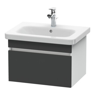 Duravit Waschtischunterschrank DuraStyle 58x44,8cm, gra m/we ma, 1 Ausz., wandhängend
