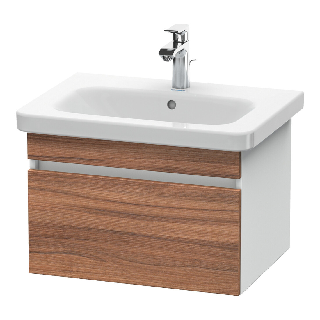 Duravit Waschtischunterschrank DuraStyle 58x44,8cm, N nat/weiß ma, 1 Ausz., wandhängend