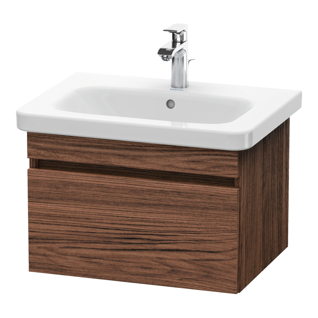 Duravit Waschtischunterschrank DuraStyle 58x44,8cm, Nussb dkl., 1 Ausz., wandhängend