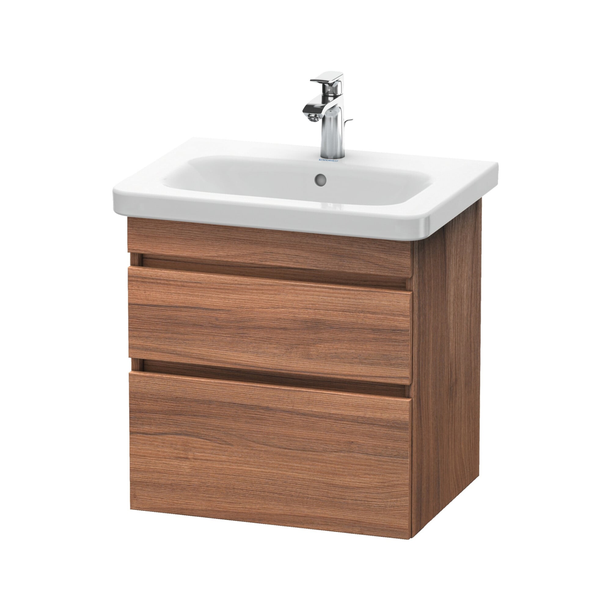 Duravit Waschtischunterschrank DuraStyle 58x44,8cm, Nussb Nat, 2 SchKa., wandhängend