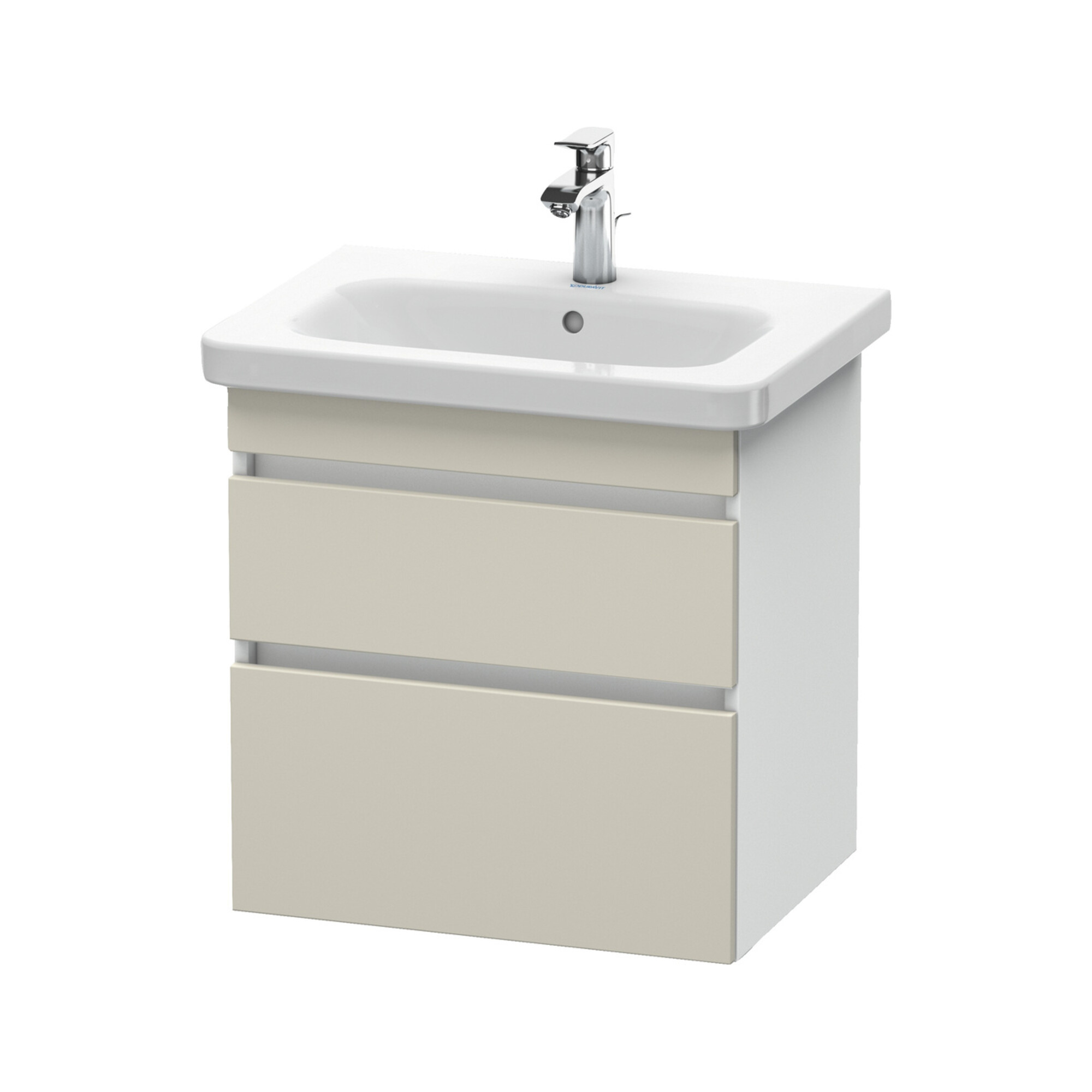 Duravit Waschtischunterschrank DuraStyle 58x44,8cm, tau/we ma, 2 SchKa., wandhängend