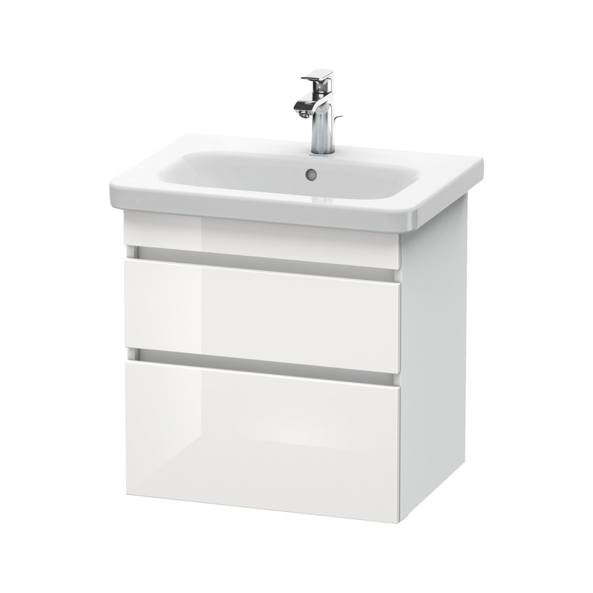 Duravit Waschtischunterschrank DuraStyle 58x44,8cm, w hgl/we ma, 2 SchKa., wandhängend