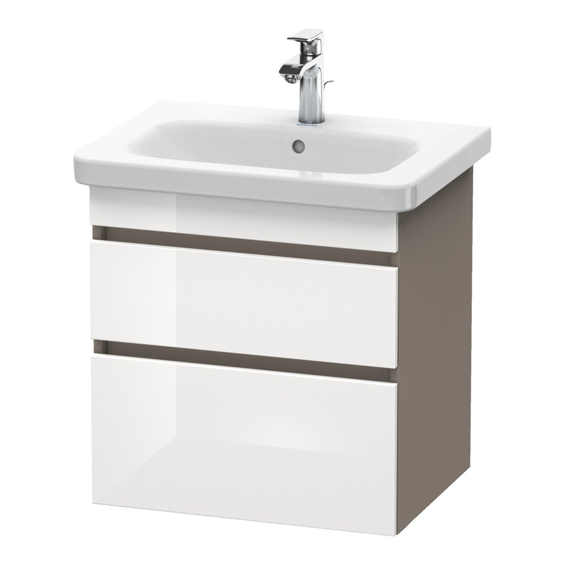 Duravit Waschtischunterschrank DuraStyle 58x44,8cm, we. hg/b ma, 2 SchKa., wandhängend