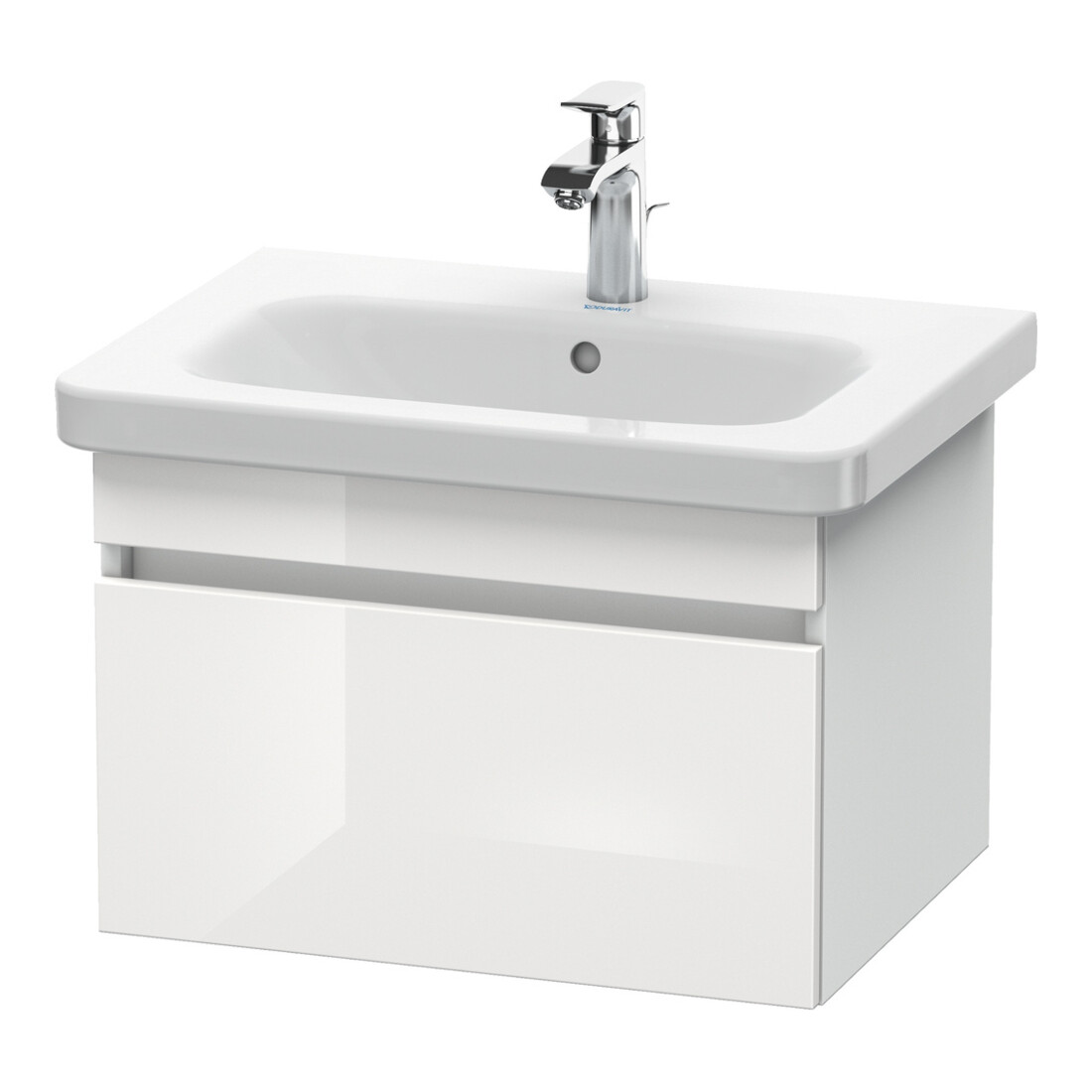 Duravit Waschtischunterschrank DuraStyle 58x44,8cm, we. hgl/we ma, 1 Ausz., wandhängend
