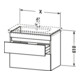 Duravit Waschtischunterschrank DuraStyle 60x45,3cm, E sw/Bas ma, 2 SchKa., wandhängend