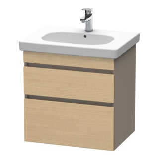 Duravit Waschtischunterschrank DuraStyle 60x45,3cm, Ei nat/b ma, 2 SchKa., wandhängend