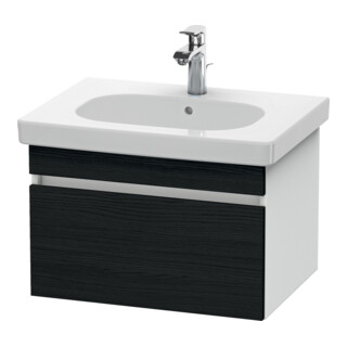 Duravit Waschtischunterschrank DuraStyle 60x45,3cm, Ei sw/we ma, 1 Ausz., wandhängend