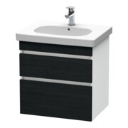 Duravit Waschtischunterschrank DuraStyle 60x45,3cm, Ei sw/we ma, 2 SchKa., wandhängend