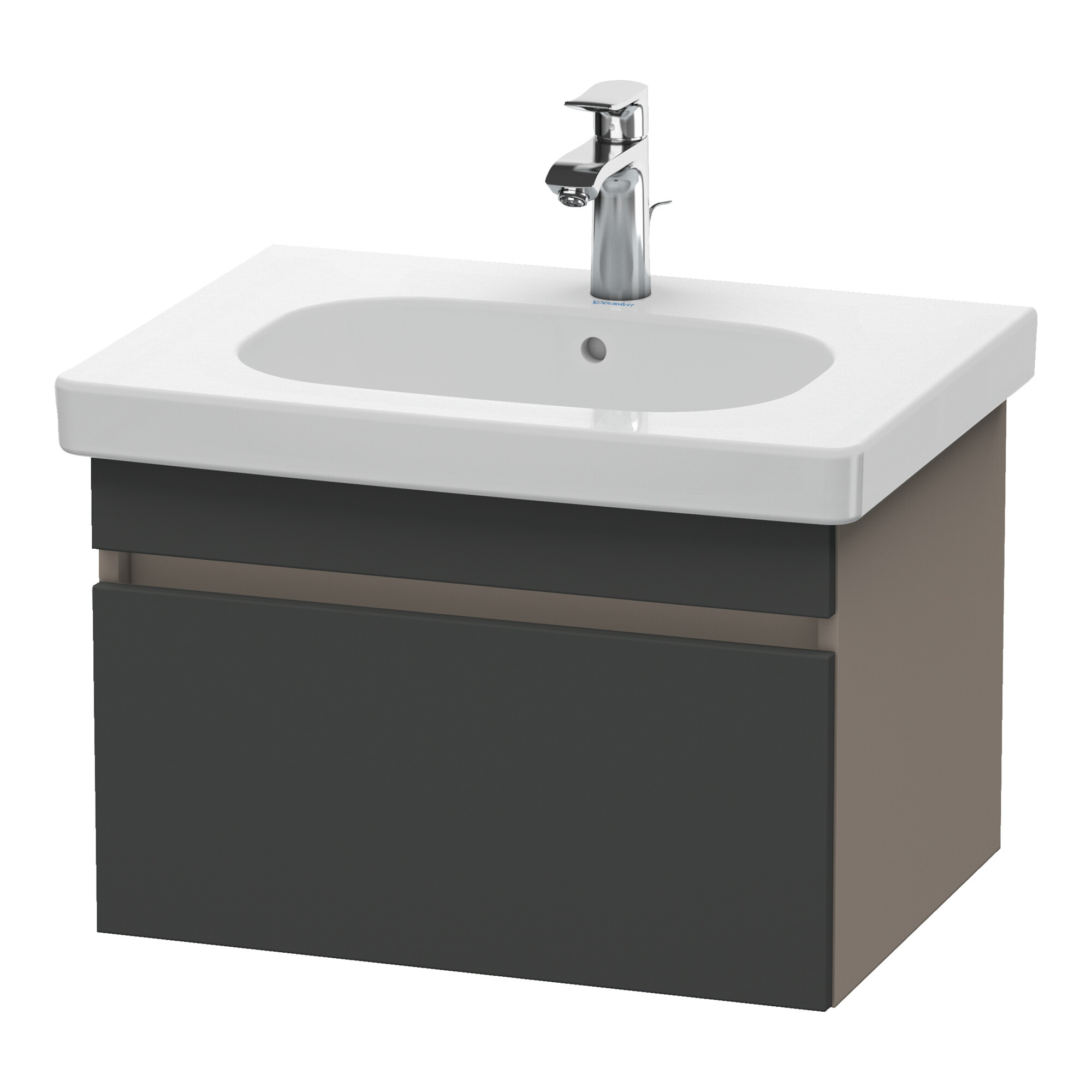 Duravit Waschtischunterschrank DuraStyle 60x45,3cm, gra m/bas ma, 1 Ausz., wandhängend