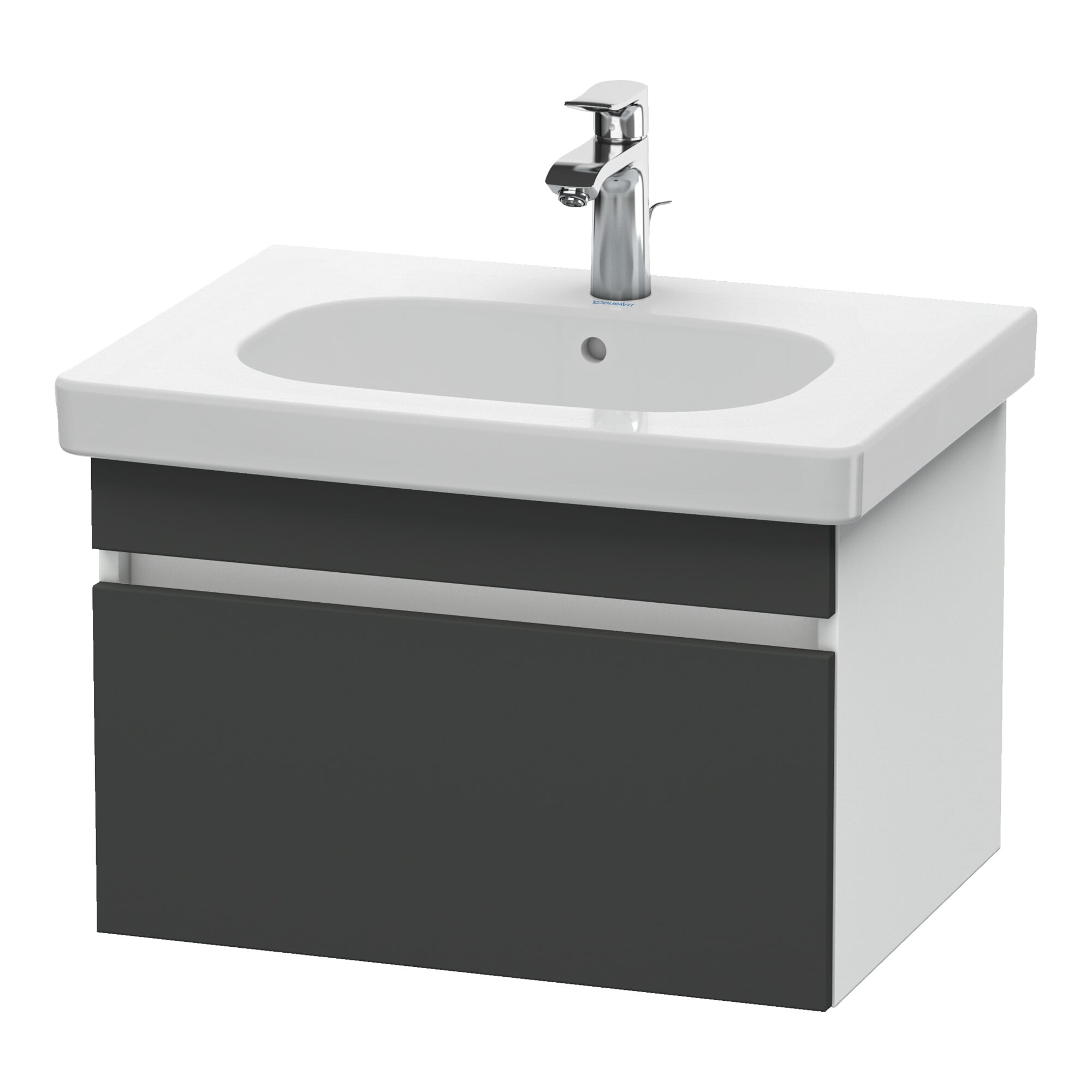 Duravit Waschtischunterschrank DuraStyle 60x45,3cm, gra m/we ma, 1 Ausz., wandhängend