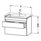 Duravit Waschtischunterschrank DuraStyle 60x45,3cm, Nussb dkl., 2 SchKa., wandhängend