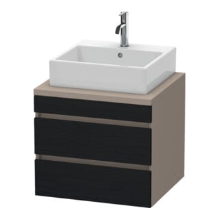 Duravit Waschtischunterschrank DuraStyle 60x54,8cm, E sw/Bas ma, f Kons, 2 SchKa.