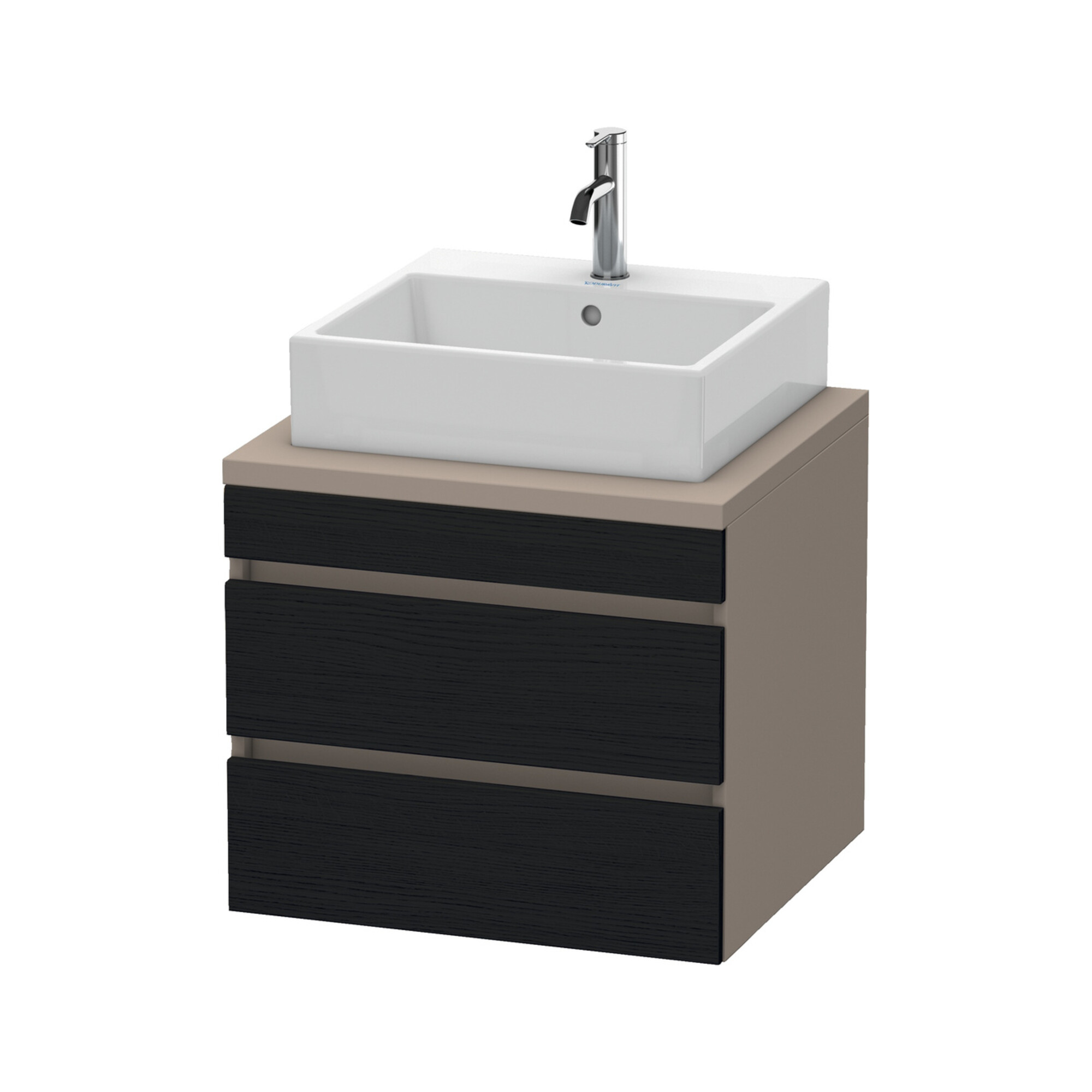 Duravit Waschtischunterschrank DuraStyle 60x54,8cm, E sw/Bas ma, f Kons, 2 SchKa.