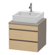 Duravit Waschtischunterschrank DuraStyle 60x54,8cm, Ei nat/b ma, f Kons, 2 SchKa.