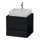 Duravit Waschtischunterschrank DuraStyle 60x54,8cm, Ei sw, f Kons, 2 Schubkästen-1