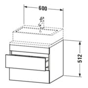 Duravit Waschtischunterschrank DuraStyle 60x54,8cm, lei/ba ma, f Kons, 2 SchKa.-4