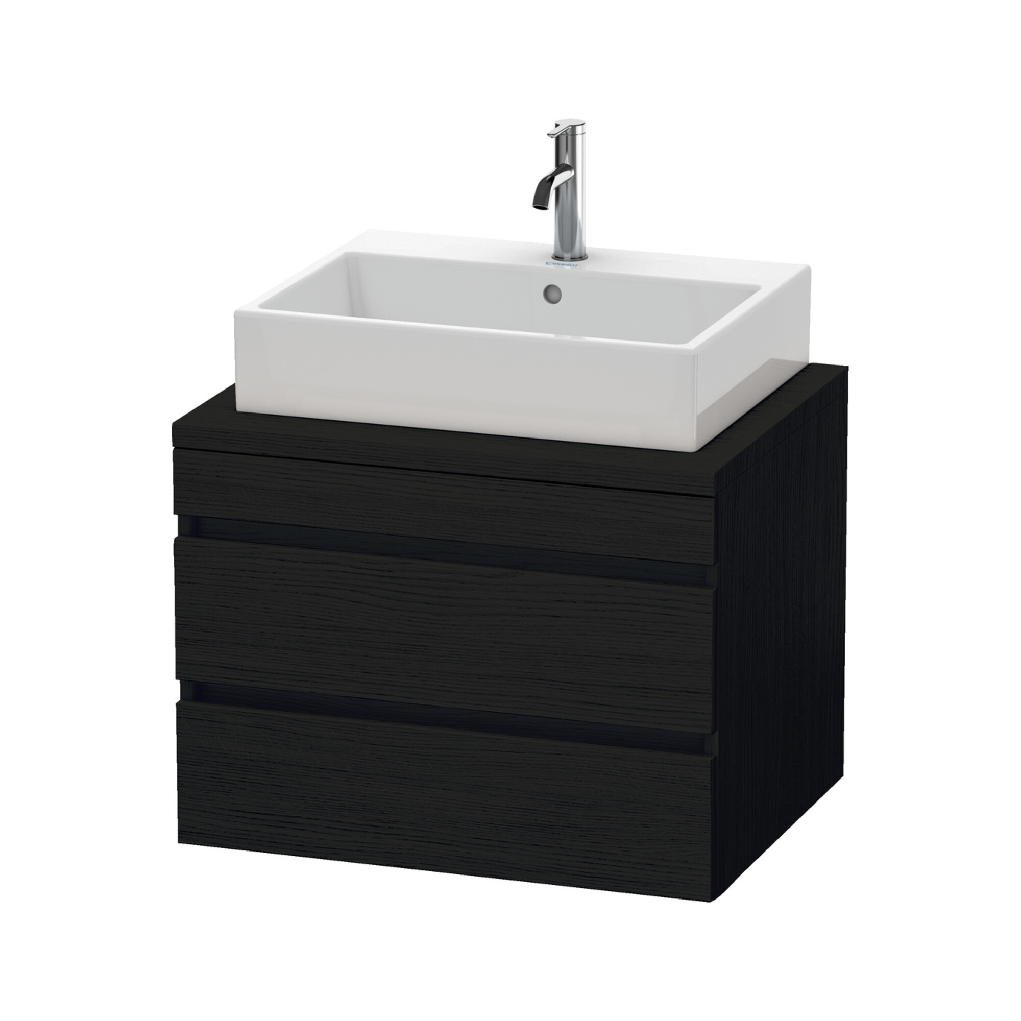 Duravit Waschtischunterschrank DuraStyle 70x54,8cm, Ei sw, f Kons, 2 Schubkästen