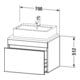 Duravit Waschtischunterschrank DuraStyle 70x54,8cm, Ei sw/we ma, f Kons, 1 Auszug-4