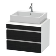 Duravit Waschtischunterschrank DuraStyle 70x54,8cm, Ei sw/we ma, f Kons, 2 SchKa.