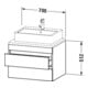 Duravit Waschtischunterschrank DuraStyle 70x54,8cm, we. ma, f Kons, 2 Schubkästen